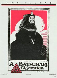 Anuncio de cigarrillos A. Batschari, de 